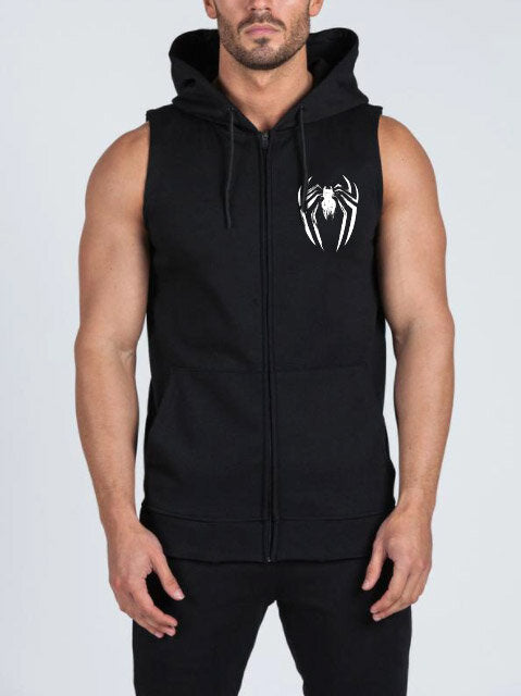 Hanorace fără maneca SPIDER cu fermoar