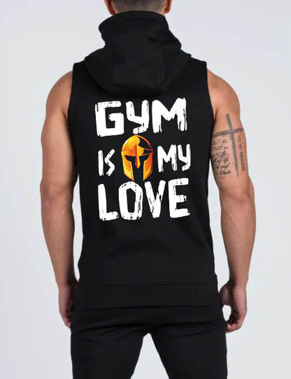Hanorace fără maneca Gym is My Love cu fermoar