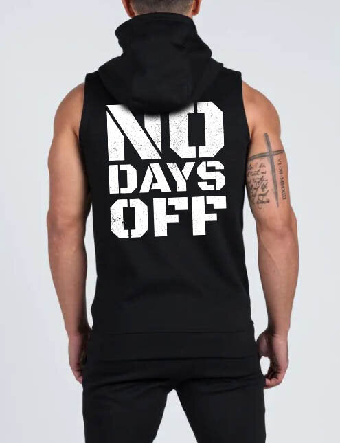 Hanorace fără maneca NO DAYS OFF cu fermoar