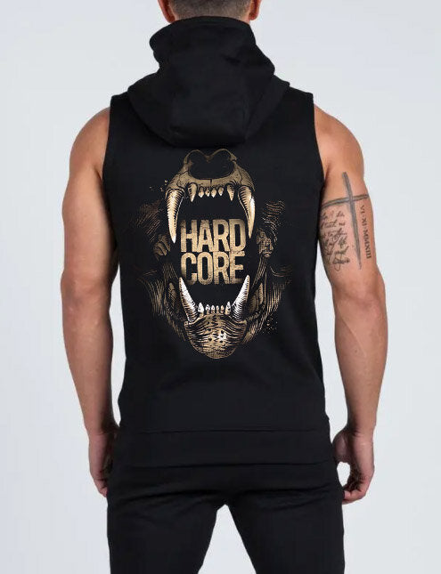 Hanorace fără maneca HARDCORE cu fermoar