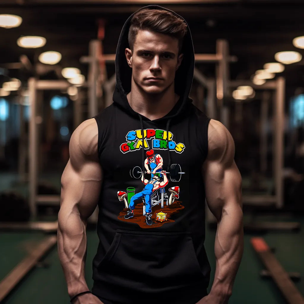 Hanorace fără maneca Super Gym Bros