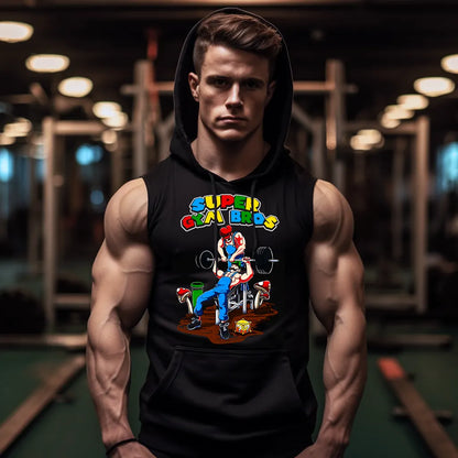 Hanorace fără maneca Super Gym Bros