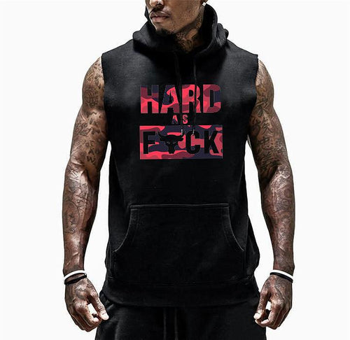 Hanorace fără maneca Hard As F**k Red