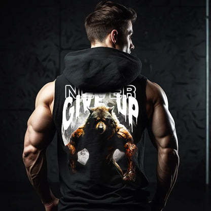 Hanorace fără maneca Never Give Up Wolf