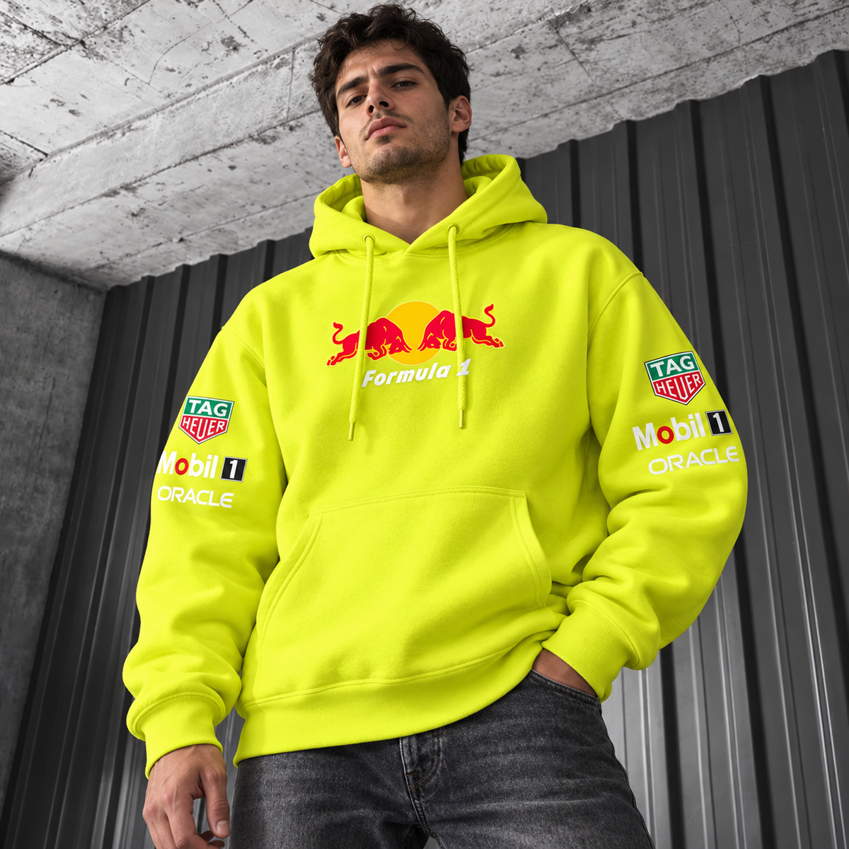 Hanorace Formula 1 Neon yellow - față