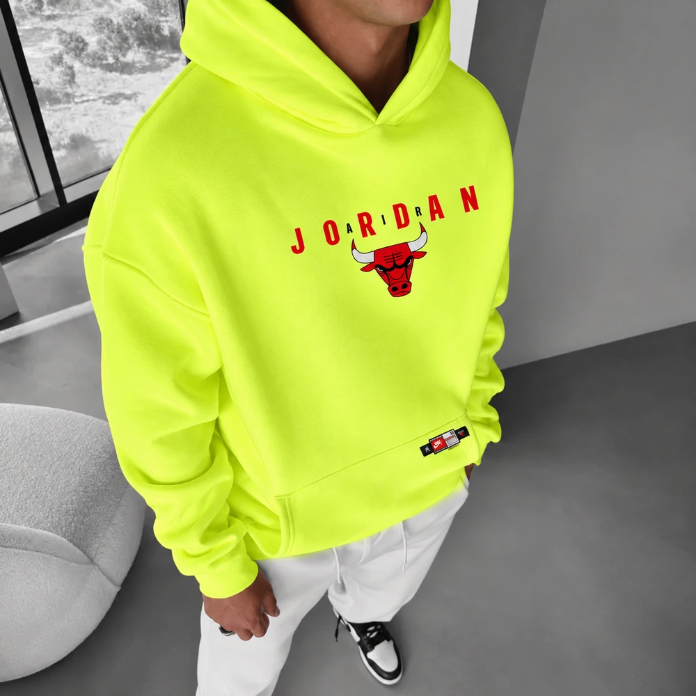 Hanorace JRDN Neon yellow - față