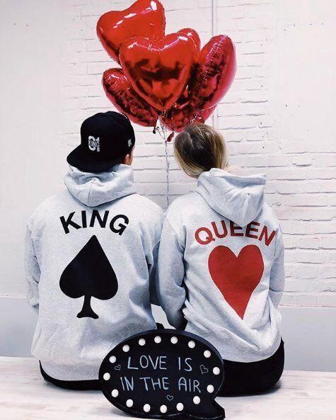 Hanorace pentru cupluri King / Queen Gri