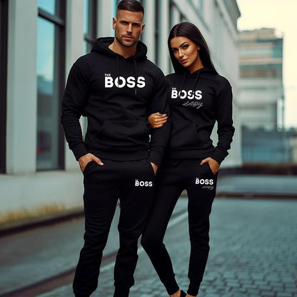 Hanorace + Pantaloni pentru cupluri The boss / The Boss Lady