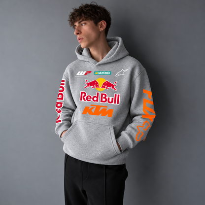 Hanorace RedBull KTM Heather gray - față