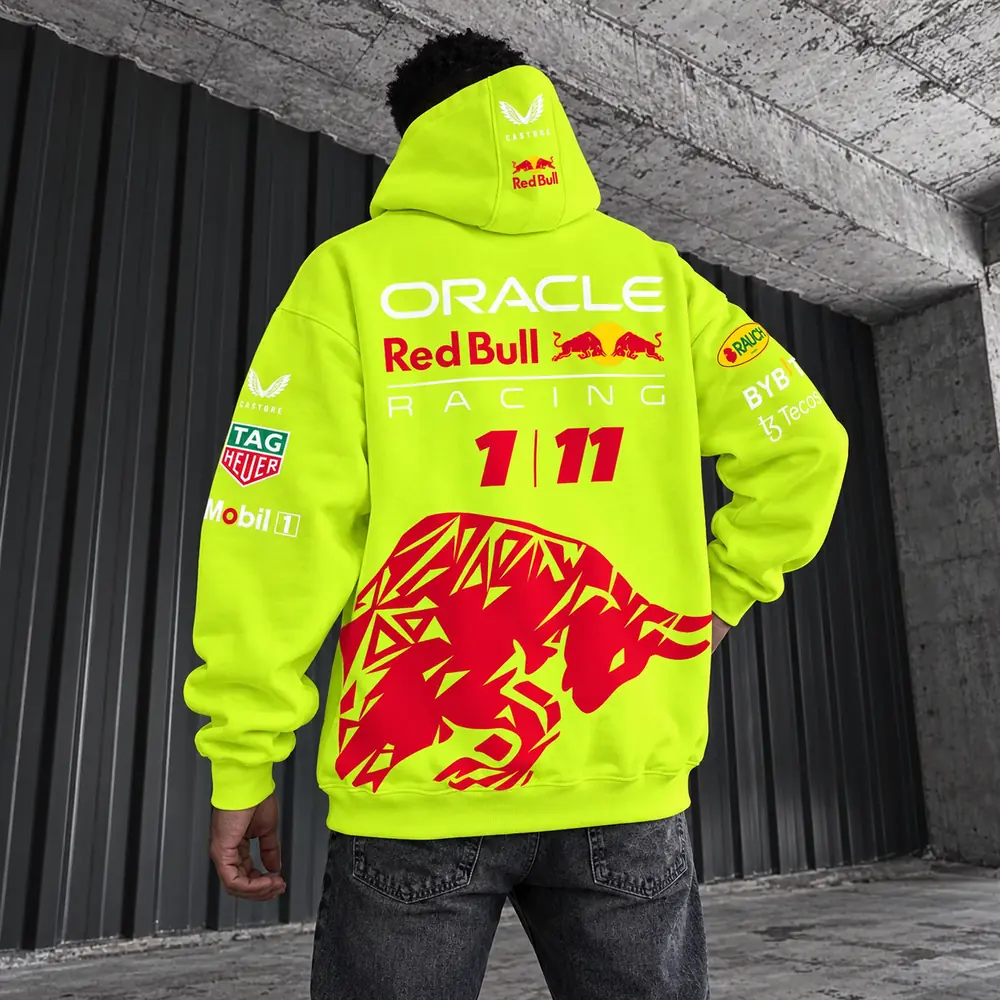 Hanorace RedBull Racing Neon yellow - spate