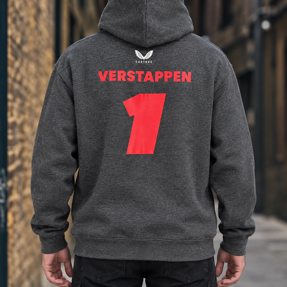 Hanorace Verstappen Dark gray - spate