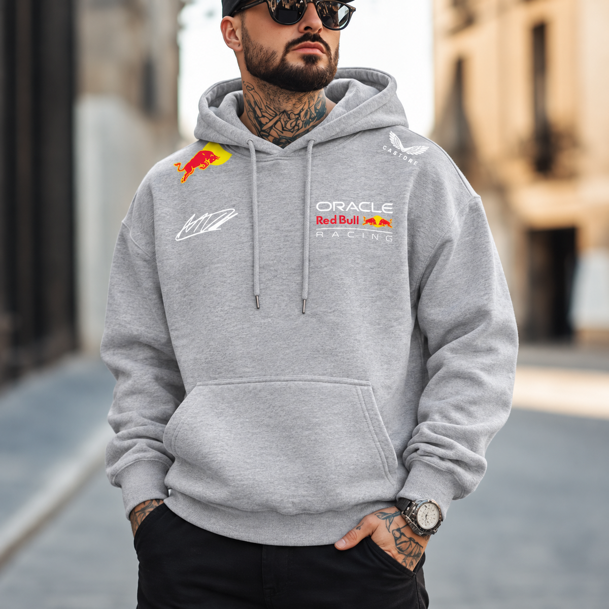 Hanorace Verstappen Heather gray - față