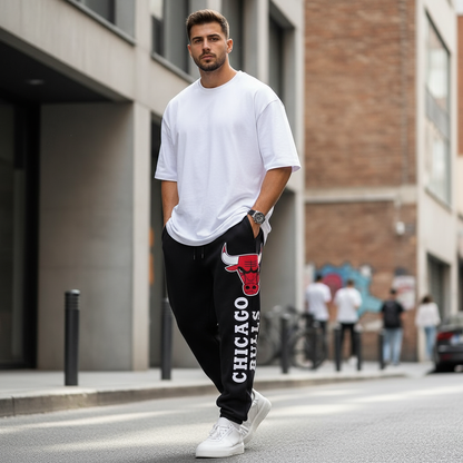 Pantaloni OVERSIZED Bulls Bărbați - Bumbac, Stil Urban & Confort Maxim