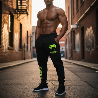 Pantaloni OVERSIZED Venu Lime Bărbați - Bumbac Sport & Stil Urban