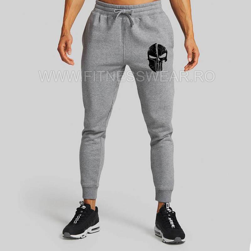 Pantaloni Spartan Skull Gri
