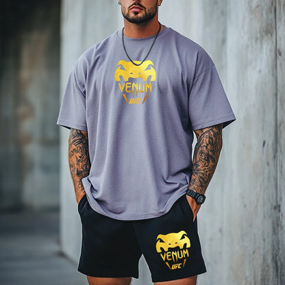 Premium Oversized Echipamentul scurt Venu Gold UFC