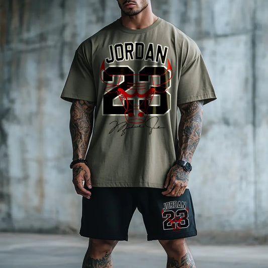 Premium Oversized Echipamentul scurt JRDN23 kha