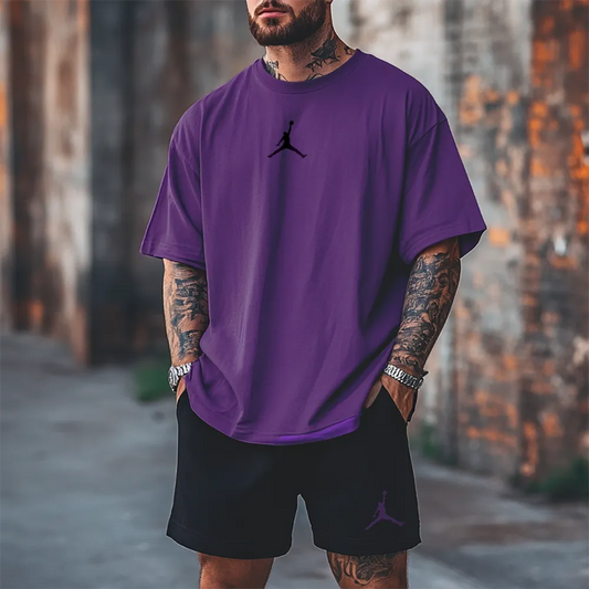 Premium Oversized Echipamentul scurt Jrdnlog prpl