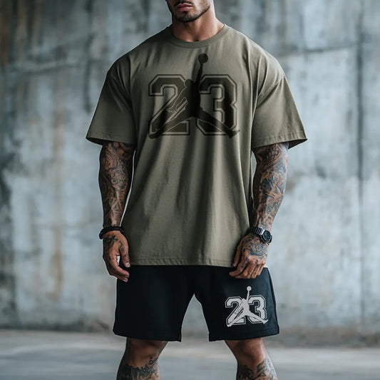 Premium Oversized Echipamentul scurt Fly23 kha