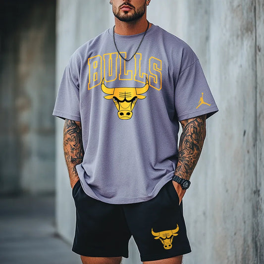 Premium Oversized Echipamentul scurt BullsGold