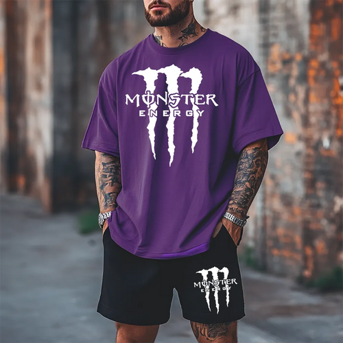 Premium Oversized Echipamentul scurt MonsterWh prpl