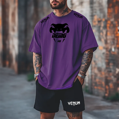 Premium Oversized Echipamentul scurt Ven prpl