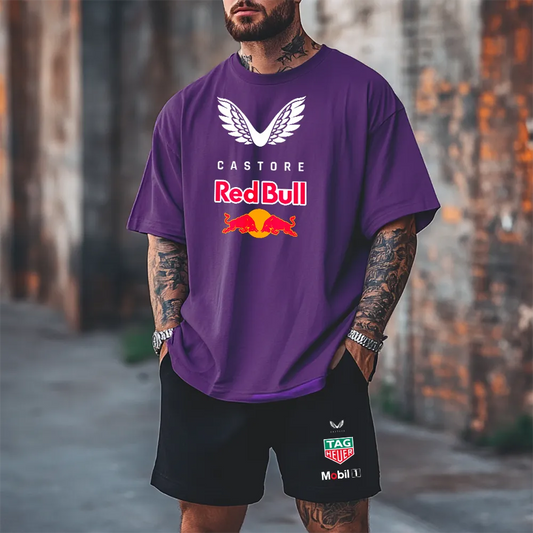 Premium Oversized Echipamentul scurt RedBull Racing prpl