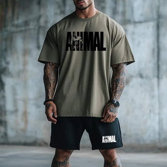 Premium Oversized Echipamentul scurt Animal kha