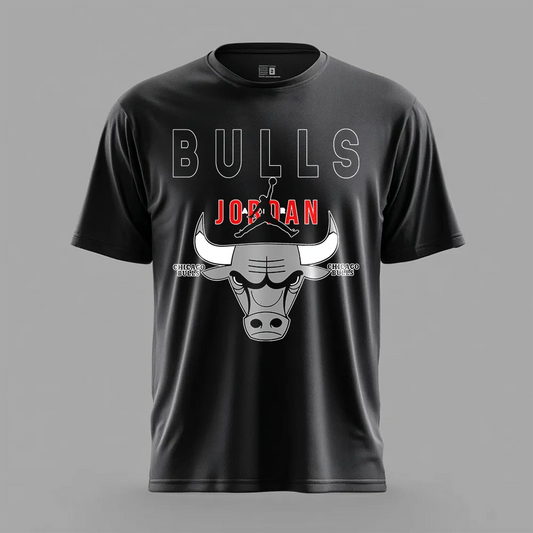 Tricou sport din material respirabil Bulls bl/wh