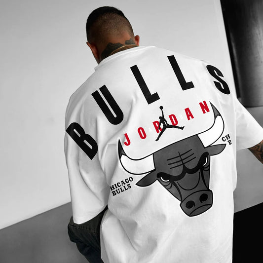 Tricou Unisex Oversize Bulls bl\wh2