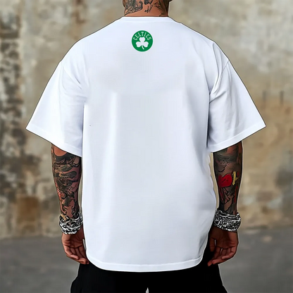 Tricou Unisex Oversized Boston Color wh