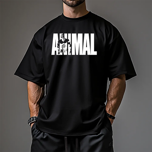 Tricou Unisex Oversized Animal wh Logo
