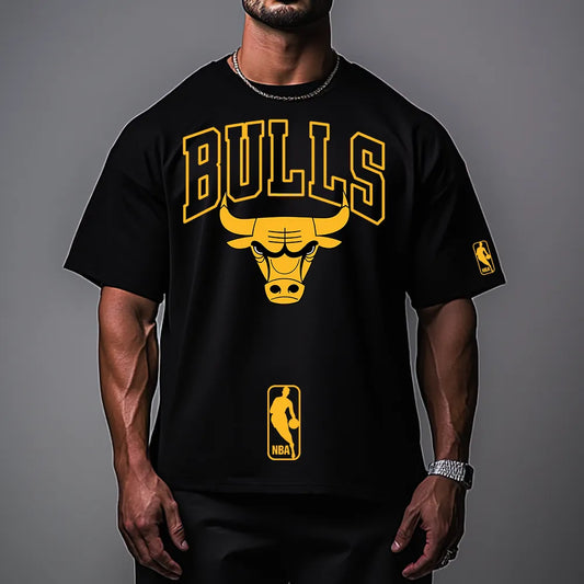 Tricou Unisex Oversized BullsGold 2