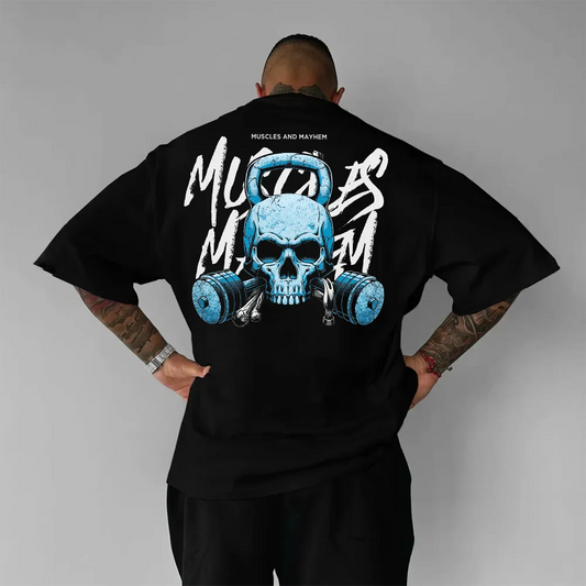 Tricou Unisex Oversized Muscles and Mayhem