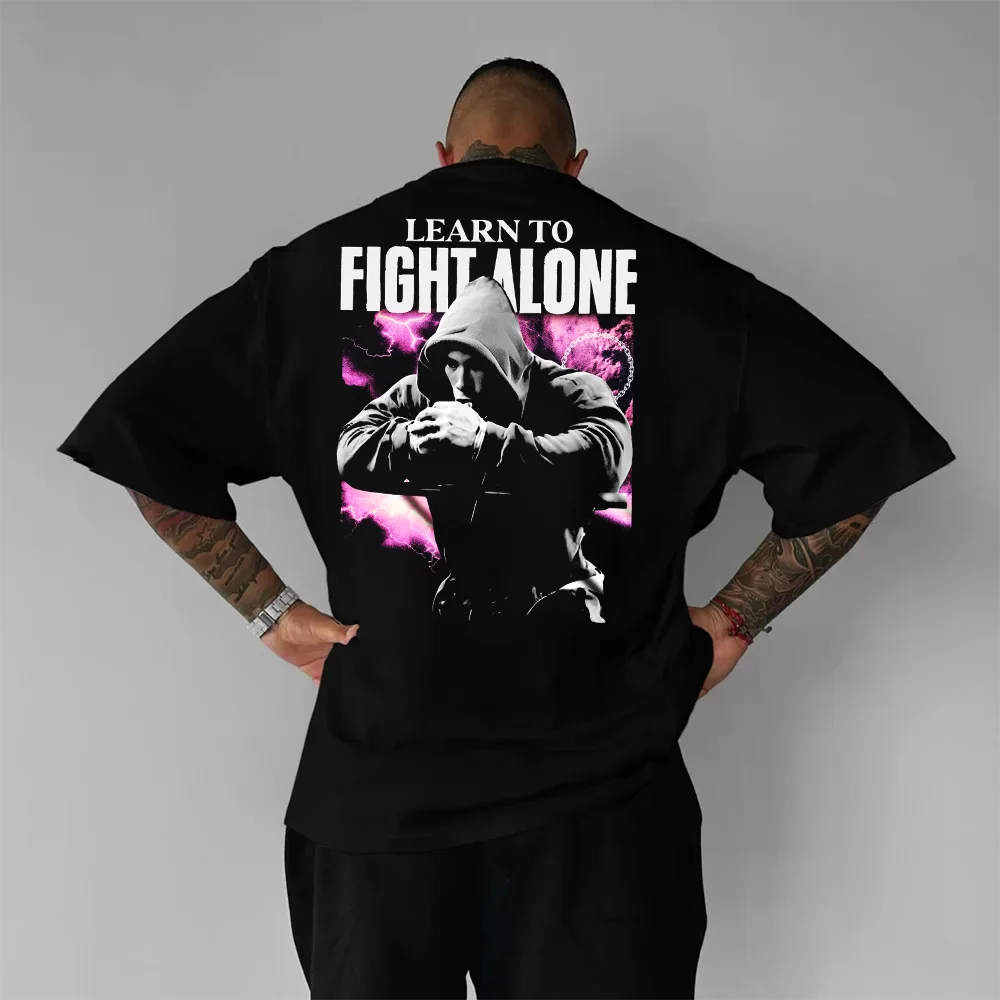 Tricou Unisex Oversized Fight Alone