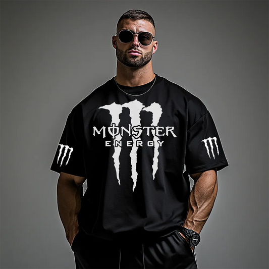 Tricou Unisex Oversized MnstEnergy wh