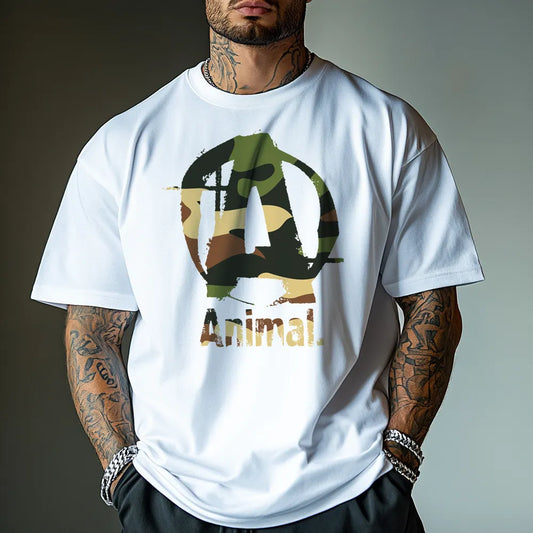 Tricou Unisex Oversized Animal Camo