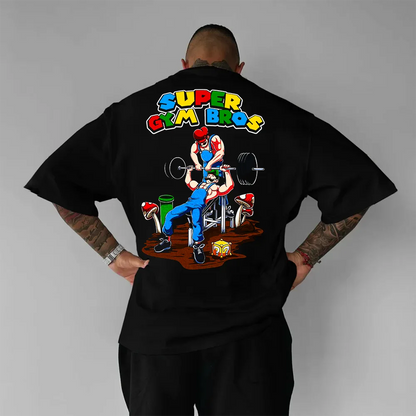 Tricou Unisex Oversized Super Gym Bros