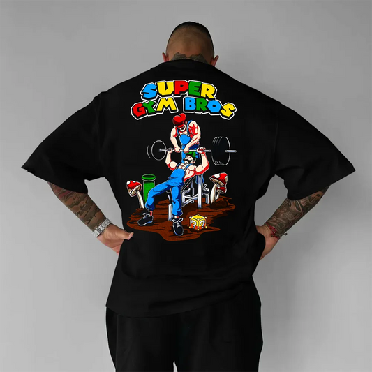 Tricou Unisex Oversized Super Gym Bros