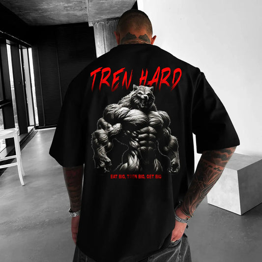 Tricou Unisex Oversized Tren Hard Wolf