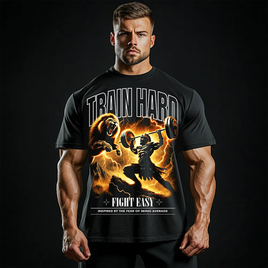 Tricou Unisex Oversized Train Hard