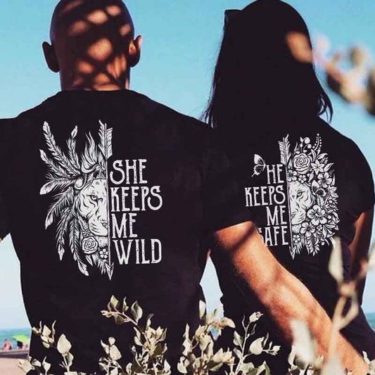 Tricouri pentru cupluri SAFE / WILD  Back