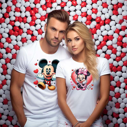 Tricouri pentru cupluri Her M His M w/w 2