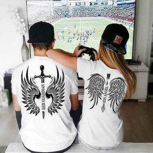 Tricouri pentru cupluri Angel Guardian W