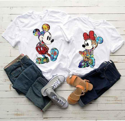 Tricouri pentru cupluri M and M Disneyy2