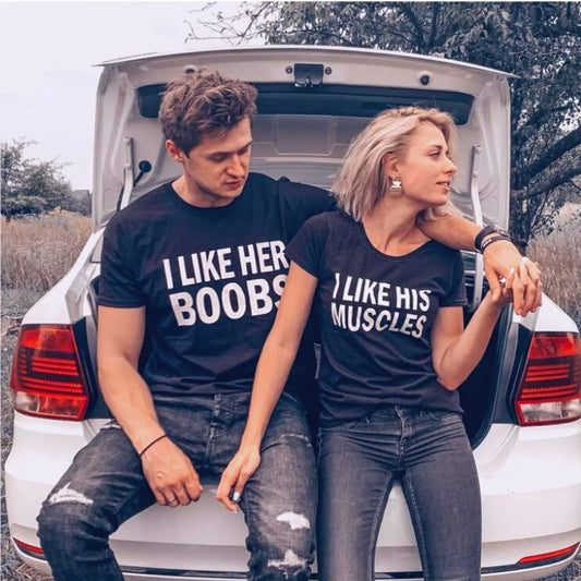 Tricouri pentru cupluri MusclesBoobs