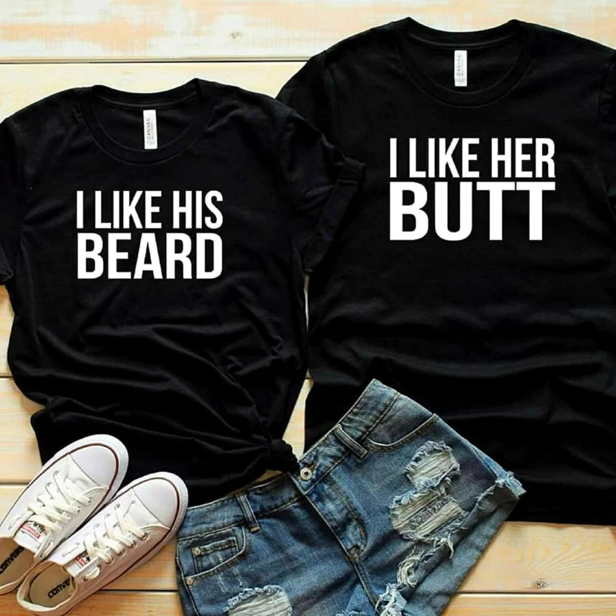 Tricouri pentru cupluri BeardButt