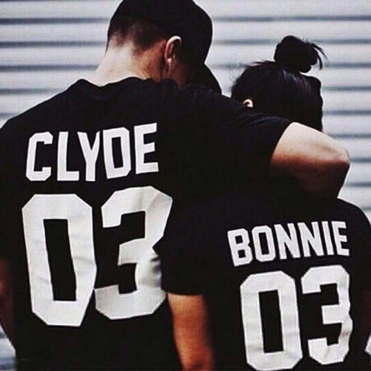 Tricouri pentru cupluri Bonnie / Clyde
