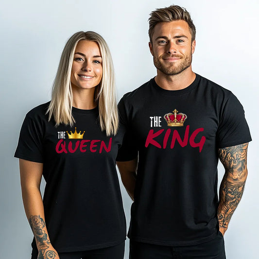 Tricouri pentru cupluri The King and The Queen Black